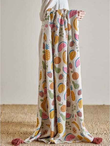 Бебешко одеяло от рециклиран памук 130x160 cm Fruitta – Bloomingville Mini