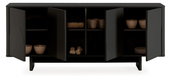 Черен скрин 180x75x40 cm Solei – MOME