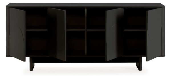 Черен скрин 180x75x40 cm Solei – MOME