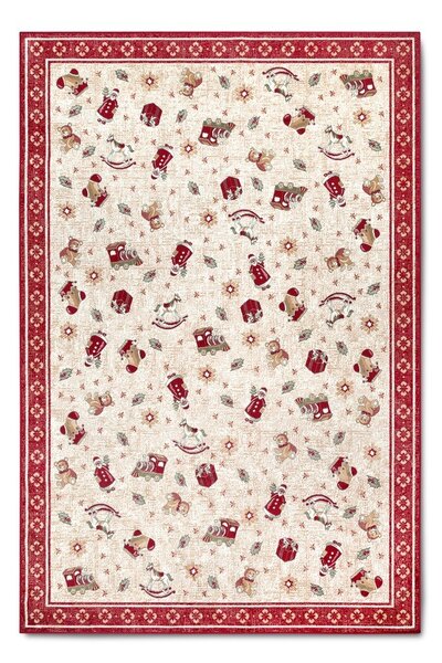 Червен килим с коледен мотив със смес от памук 160x230 cm Toy's Delight Red Christmas – Villeroy&Boch