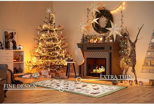 Зелена пътека с коледен мотив със смес от памук 80x200 cm Toy's Delight Green Christmas – Villeroy&Boch