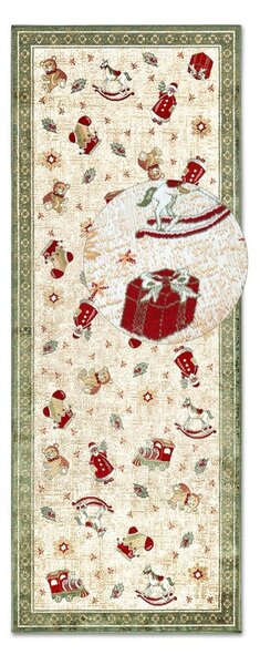 Зелена пътека с коледен мотив със смес от памук 80x200 cm Toy's Delight Green Christmas – Villeroy&Boch