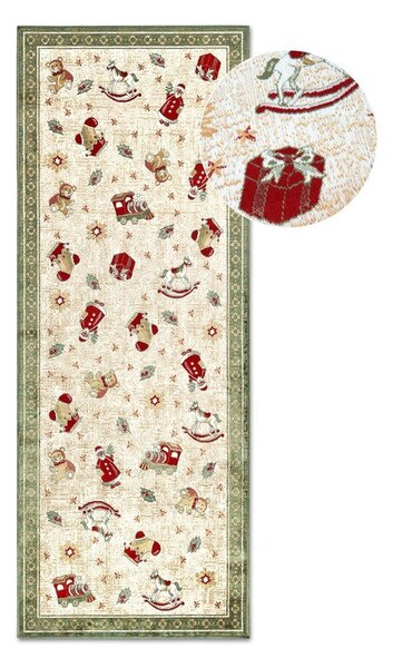 Зелена пътека с коледен мотив със смес от памук 80x200 cm Toy's Delight Green Christmas – Villeroy&Boch