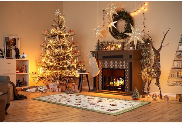 Зелена пътека с коледен мотив със смес от памук 80x200 cm Toy's Delight Green Christmas – Villeroy&Boch