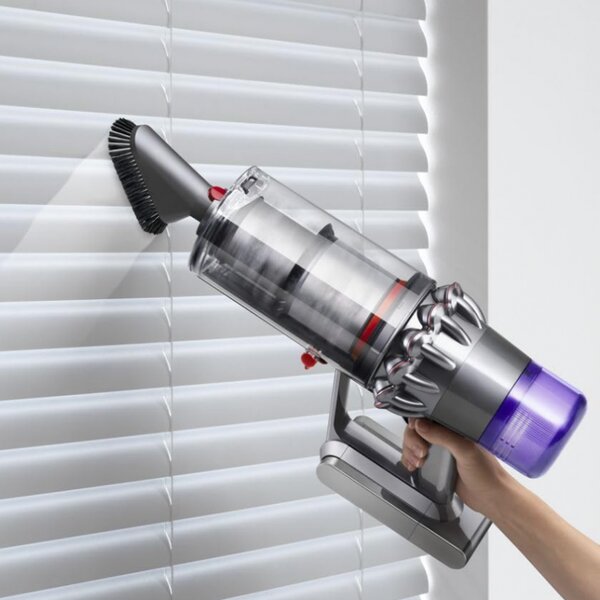 Вертикална прахосмукачка Dyson V11 Fluffу 476550-01 2в1, 185AW, 0.54 л, 125 000 об/мин, Автономия 60 мин, 3 режима, LCD, Никел/червен