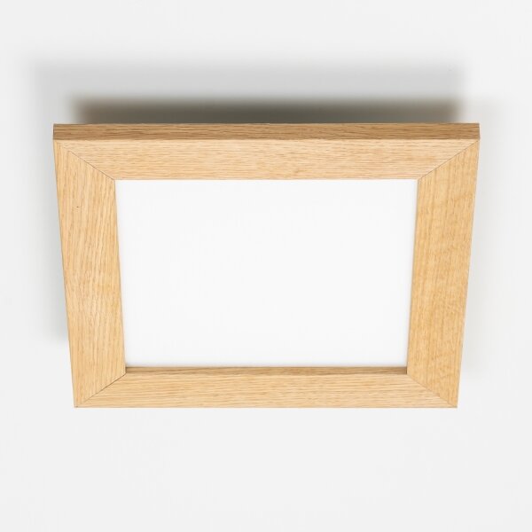 Brilagi - LED Димируема лампа SLIMFRAME WOOD LED/25W/230V 34x34 см + д.у