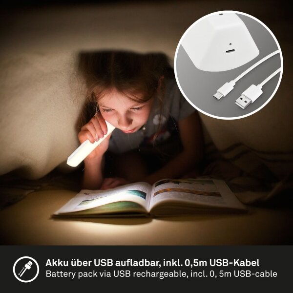 Briloner 7474-016 - LED външна настолна лампа, 7W, 5V, 3000K, бяла