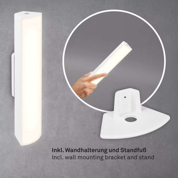 Briloner 7474-016 - LED външна настолна лампа, 7W, 5V, 3000K, бяла