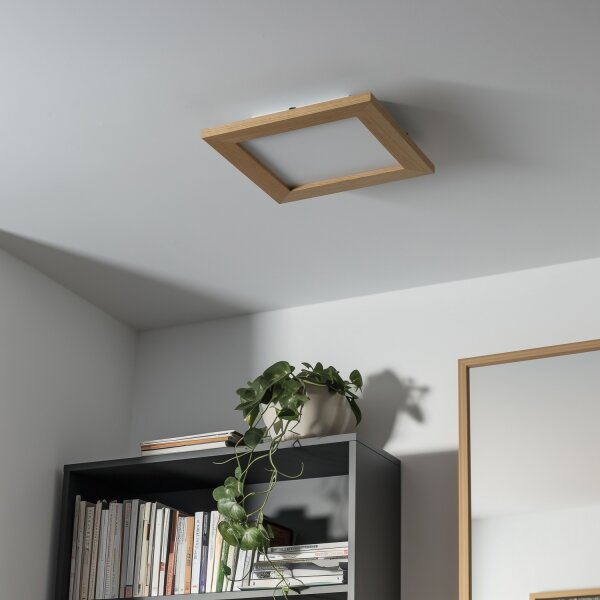 Eglo - LED RGBW Димируем повърхностен панел SALOBRENA-C LED/16W/230V кафяв + дистанционно управление