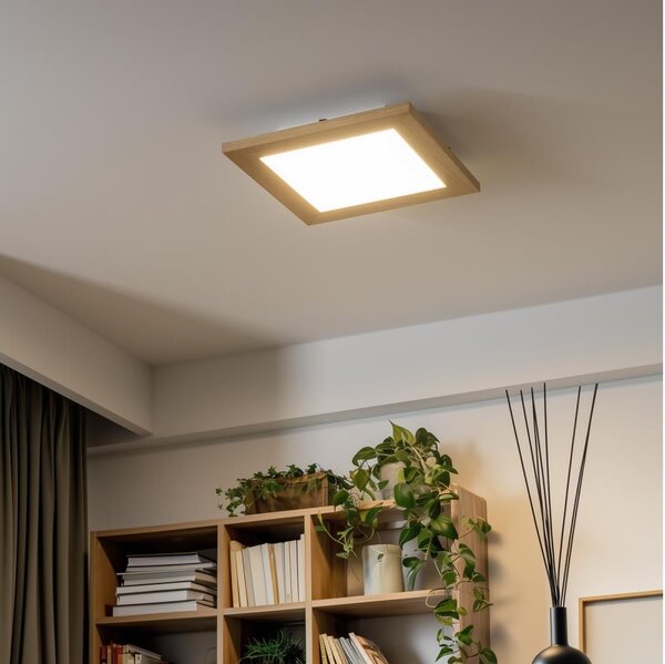 Eglo - LED RGBW Димируем повърхностен панел SALOBRENA-C LED/16W/230V кафяв + дистанционно управление
