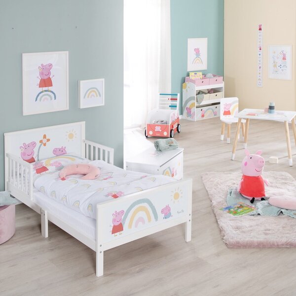 Бяло детско легло 70x140 cm Peppa Pig – Roba