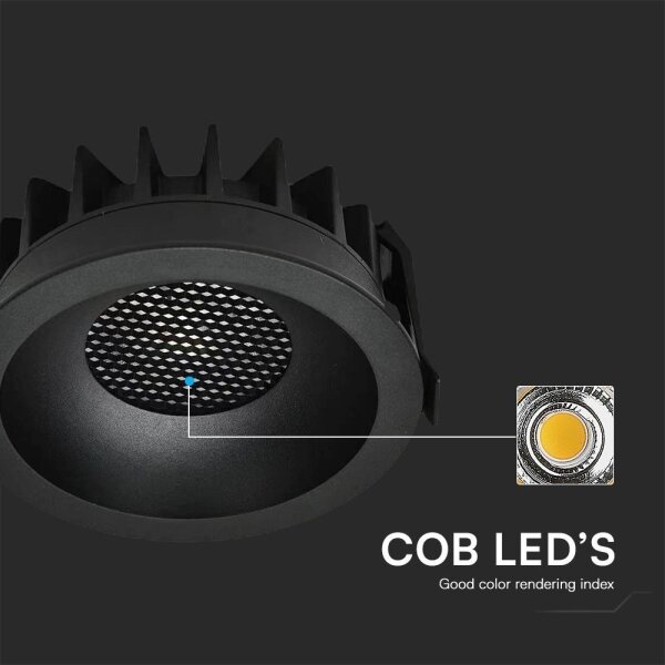 LED Лампа за окачен таван LED/18W/230V 3000/4000/6400K ø 10,6 см черен