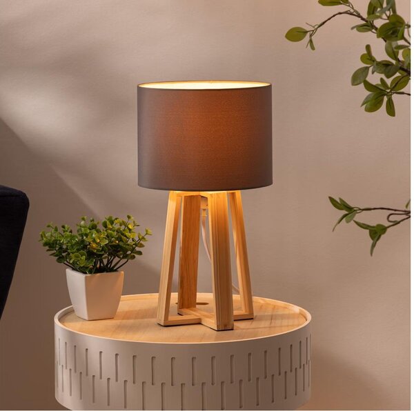 Atmosphera - Настолна лампа MOLU 1xE27/25W/230V бор/сив