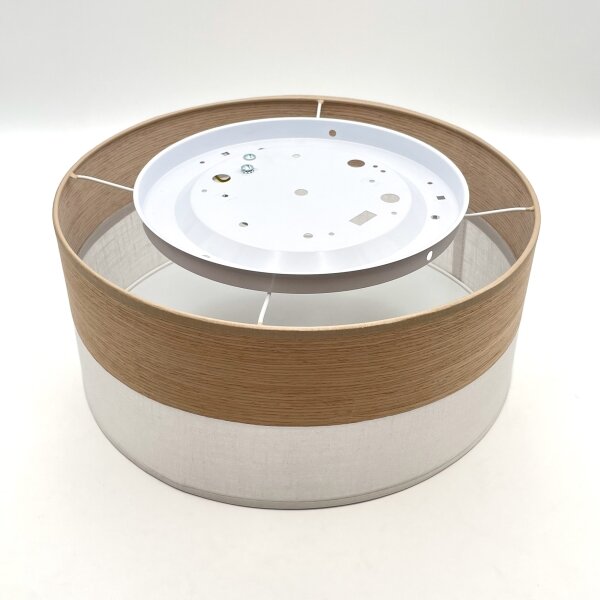 Плафон SIRJA WOOD 1xE27/15W/230V Ø 35 см бял/дъб