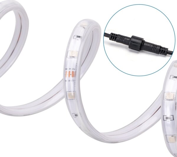 Aigostar - LED RGB Димируема соларна лента LED/5W/3,2V 5+2m IP65 + д.у