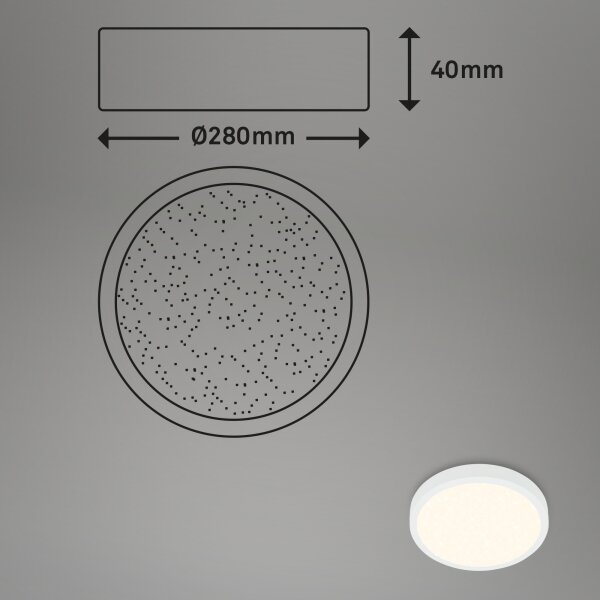 Briloner 3701-016 - LED Димируем плафон RUNA LED/18W/230V бял + д.у