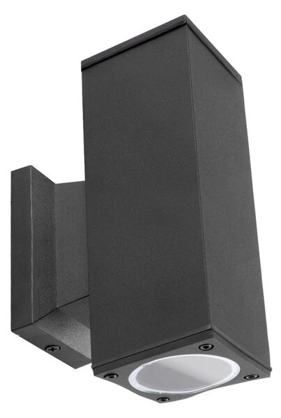 Aigostar - Екстериорен аплик 2xGU10/230V черен IP65 ъглов
