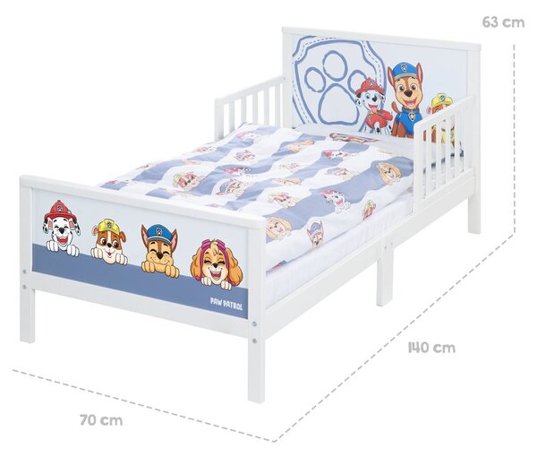 Бяло и синьо детско легло 70x140 cm Paw Patrol – Roba