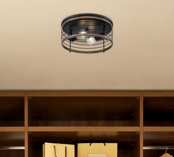 Westinghouse 61250 - Плафон ACKTON 2xE27/60W/230V barnwood
