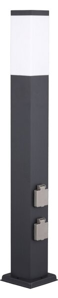 G & L Handels GmbH Стенна лампа 400166140, височина 80 см, V2A, антрацит, 2 гнезда, Затъмняване, Черен, Неръждаема стомана