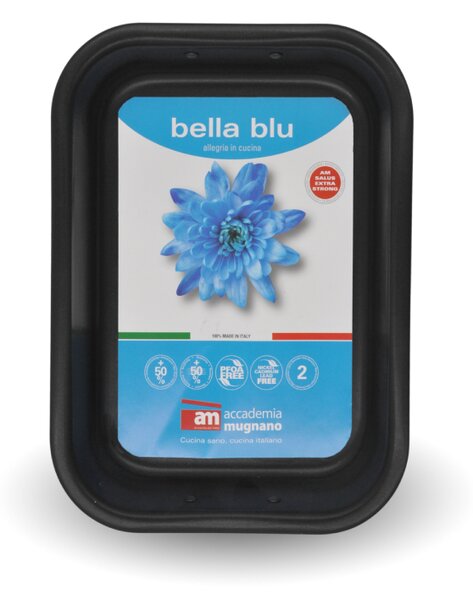 Правоъгълна тава AM Bella Blu, незалепваща, 30 см, синя