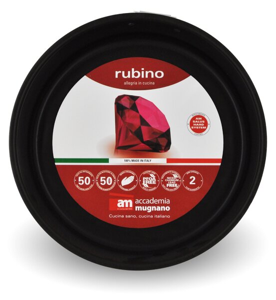 Кръгла тава за печене AM Rubino, незалепваща, две дръжки, 24 см, червена