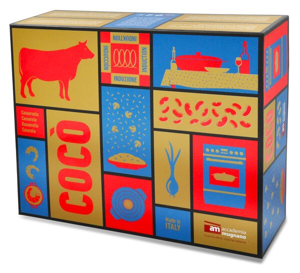 Квадратна касерола AM COCO'n.4, 28x28 см, с алуминиев капак, сива