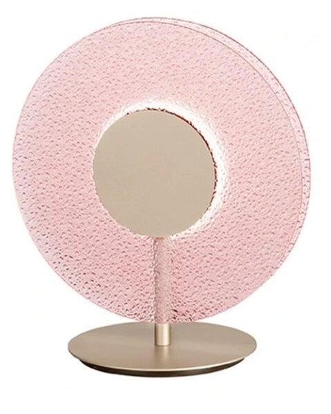 Настолна лампа ONDALUCE CANDY/ROSA, LED, стъклена, Ф300мм, 9W, 3000K, розово стъкло