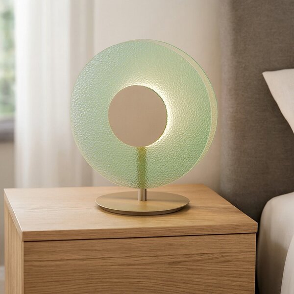 Настолна лампа ONDALUCE CANDY/VERDE, LED, стъклена, Ф300мм, 9W, 3000K, зелено стъкло