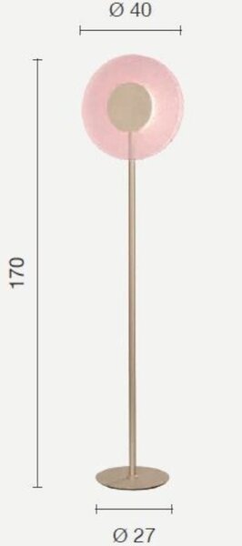 Лампион ONDALUCE CANDY TRASP, LED, Ф400мм, 11W, 3000K, прозрачно стъкло