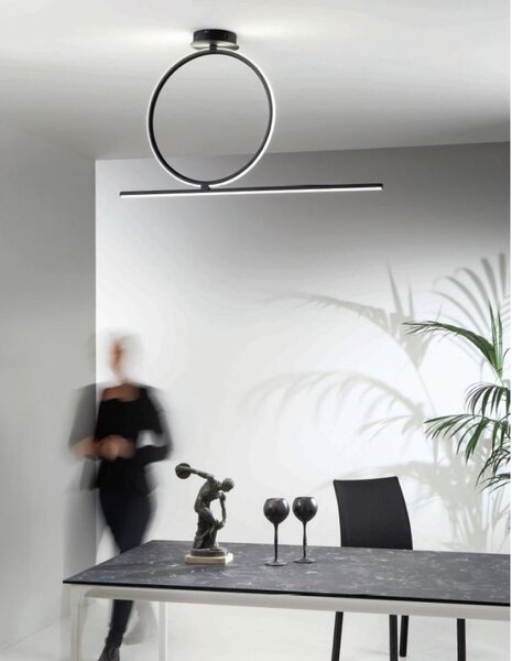 Плафон ONDALUCE ACROBAT50 NERO, LED, 42W, 3000K, черен
