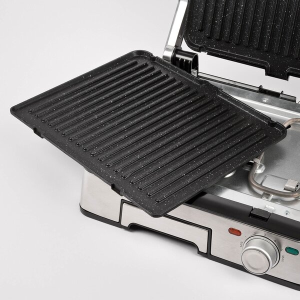 Контактна скара с подвижни плочи G3Ferrari LAVICA INOX, 2200W, инокс