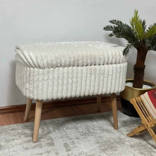 Табуретка MOLIS 35x60 см бяла