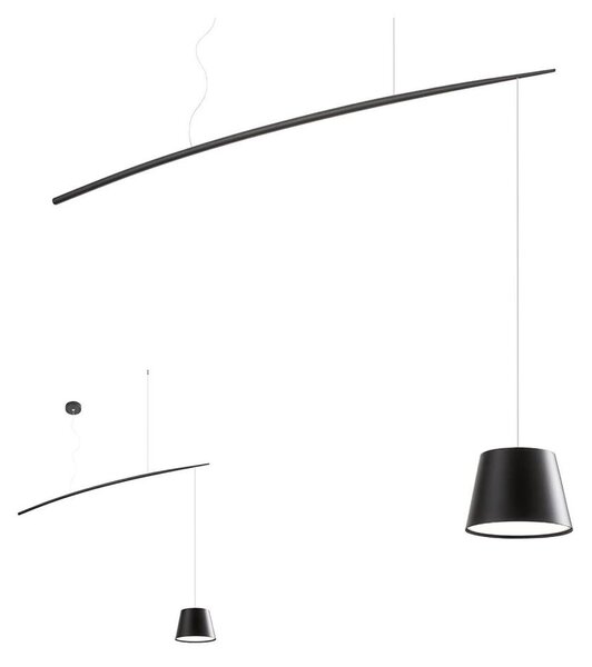 Redo 01-1498 - LED Пендел LOLLI LED/6W/230V черен