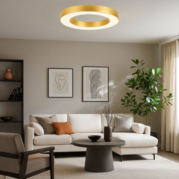 Rabalux 71363-LED Таванно осветително тяло CIRANO LED/45W/230V 3000–6500K Ø60 cm, златисто, с възможност за димиране и дистанционно управление
