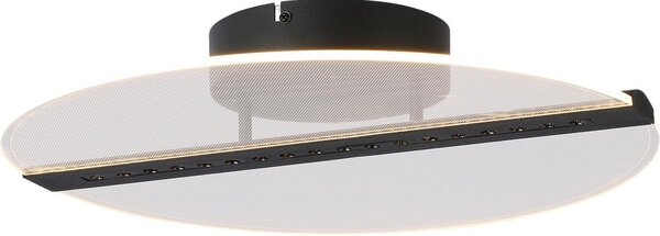 Rabalux 71483 - LED таванно осветително тяло NORAEL LED/20W/230V 3000 pr. 41 cm черно/прозрачно