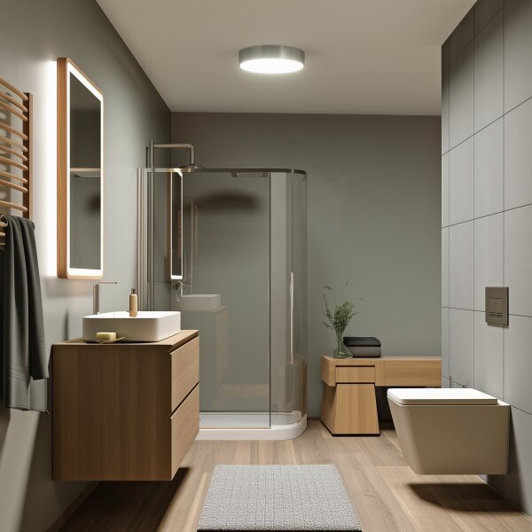 Brilagi - LED таванно осветително тяло за баня POOL, 24 W, 230 V, Ø 30 см, IP54, хром
