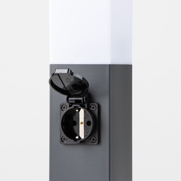Brilagi -Външна лампа с 2 гнезда SCHUKO NOVA 1xE27/15W/230V 40 cm IP44 антрацит