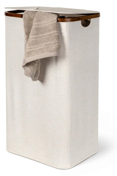 Кремав текстилен кош за пране Bamboo/Linen – Bigso