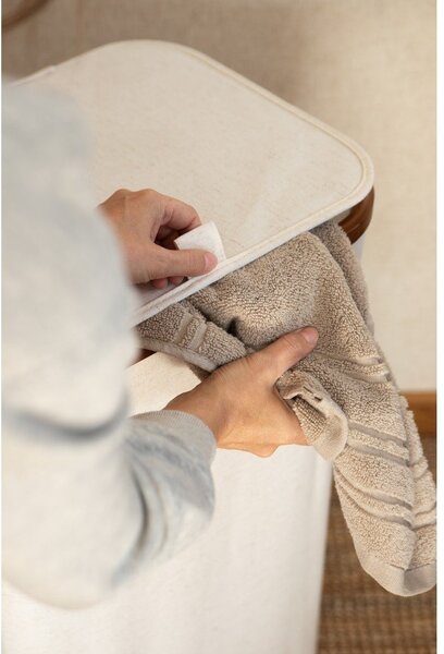 Кремав текстилен кош за пране Bamboo/Linen – Bigso