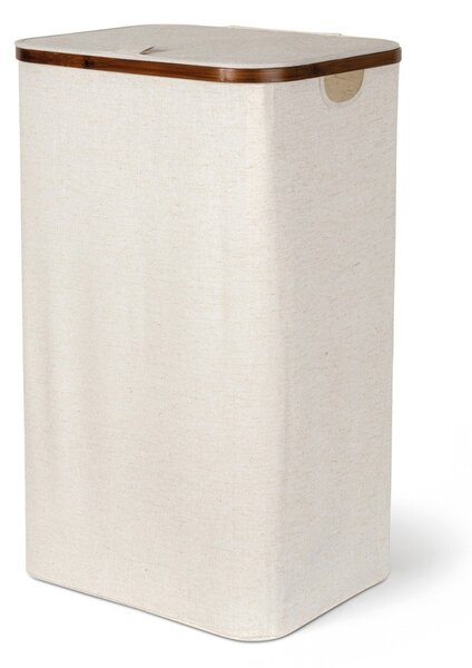 Кремав текстилен кош за пране Bamboo/Linen – Bigso