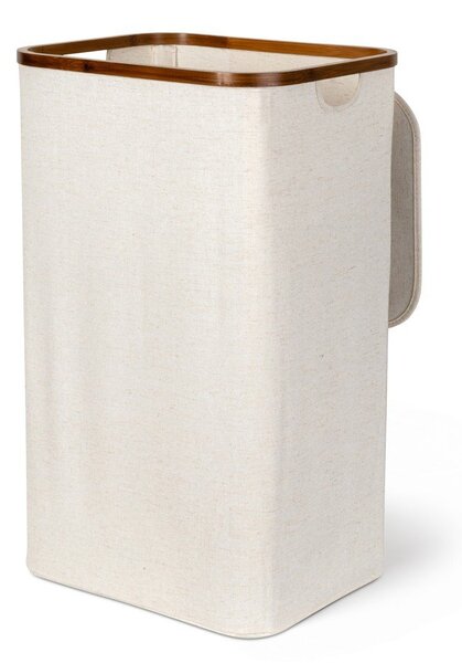Кремав текстилен кош за пране Bamboo/Linen – Bigso