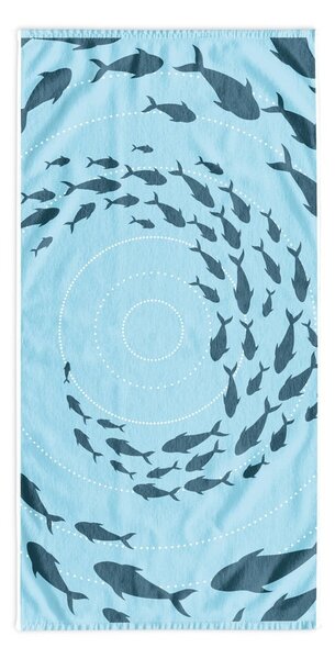 Синя плажна кърпа 90x180 cm Shoal - DecoKing