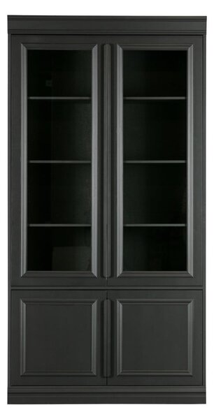 Черна витрина от масивен бор 110x215x44 cm Organize – WOOOD