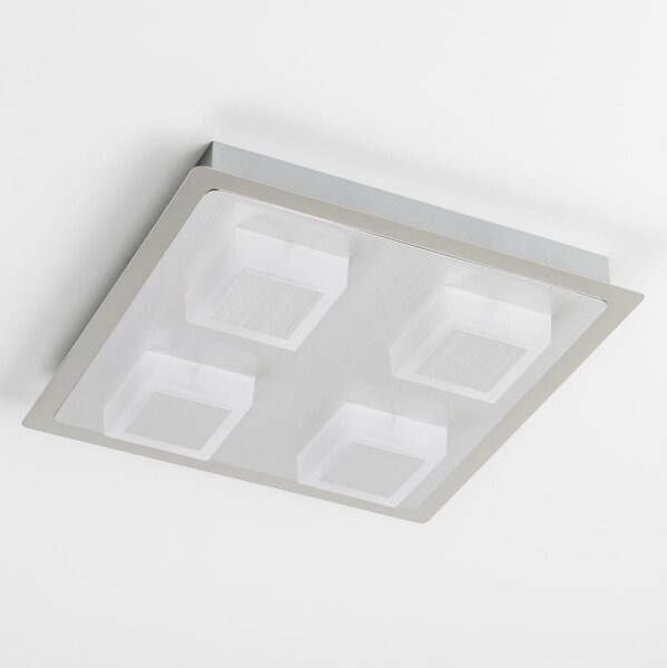 LED таванно осветително тяло 4xLED/5W/230V 3000K 28x28 см матов хром
