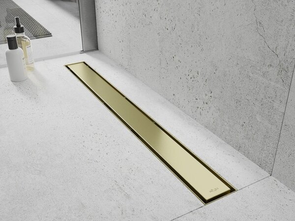 Mexen Flat M13 линеен сифон 2в1 50 см, златисто четкан - 1A10050-15