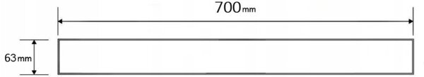 Mexen Flat M01 маскировка за линеен сифон 70 см, четкано оръжийно сиво - 1E20070
