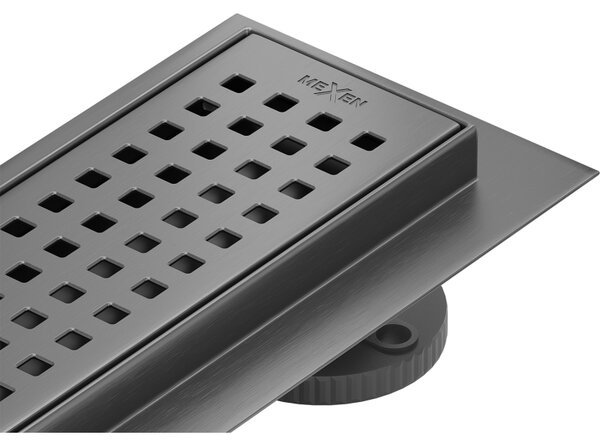 Mexen Flat 360° M08 въртящ се линеен сифон 60 см, четкано оръжейно сиво - 1E25060-40