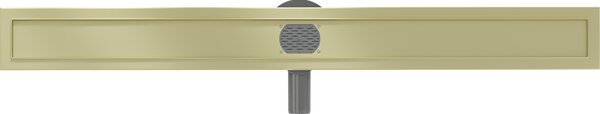 Mexen Flat 360° корпус за линеен сифон въртящ се 80 см, златен четкаван - 1A40080