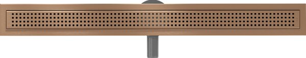 Mexen Flat 360° M08 въртящ се линеен сифон 90 см, четкан мед - 1C25090-40